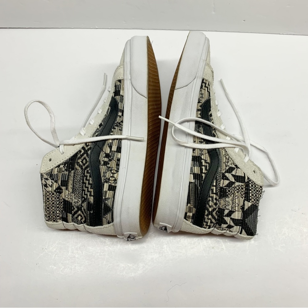 Vans Sk8-Hi Italian weave black & white high top sneakers 5.5 - Picture 14 of 15